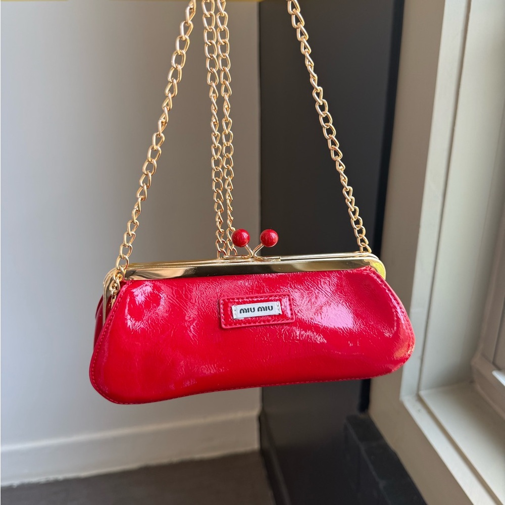 Miu Miu Parfums VIP Clutch Cosmetic Red Bag